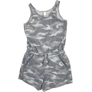 Athleta Girl Gray Camouflage Sleeveless Romper XL 14
